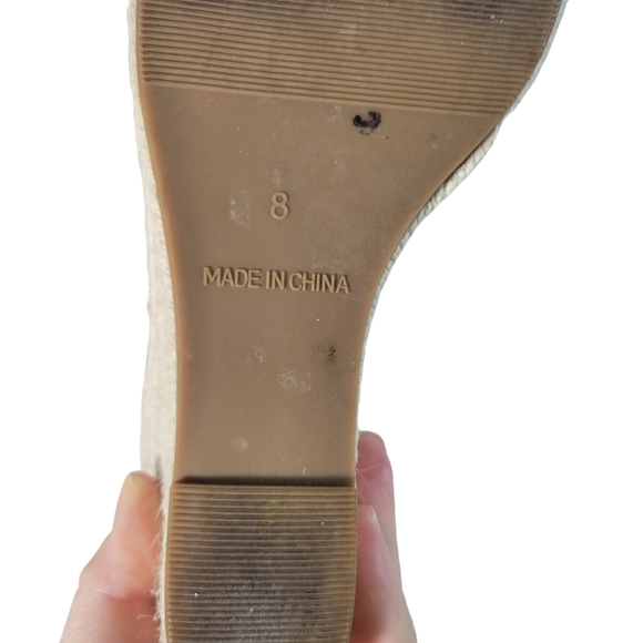 Vicki Vicki black velvet strap wedge espadrille sandals Size 8 - Picture 6 of 7